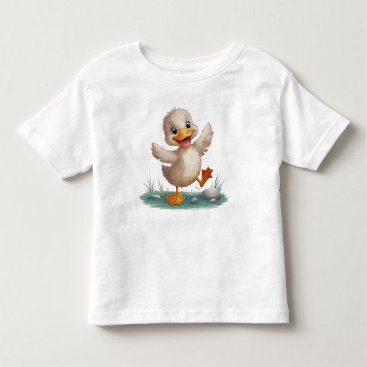 かわいいアヒル トドラーTシャツ (正面)