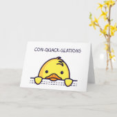 かわいいアヒル・プン カード (黄色い花)