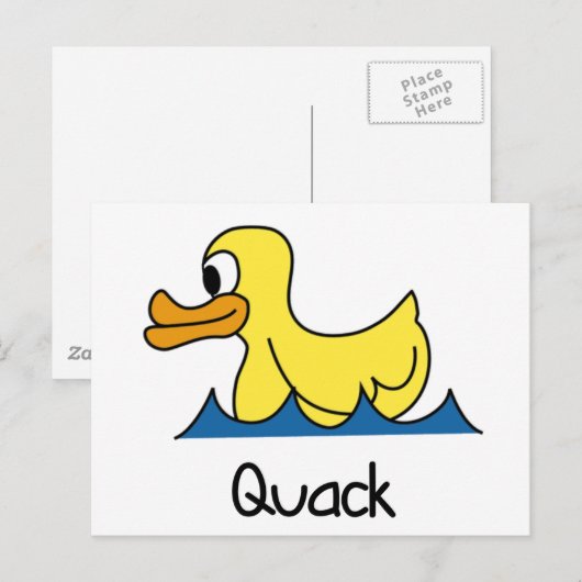 かわいいアヒル ポストカード (正面/裏面)