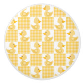 かわいいアヒル（黄色） セラミックノブ (正面)