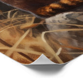 かわいいアビシニアン猫アートプリントポスター ポスター (角)