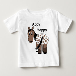 かわいいアピー幸せ毛布アパルーサTシャツ ベビーTシャツ
