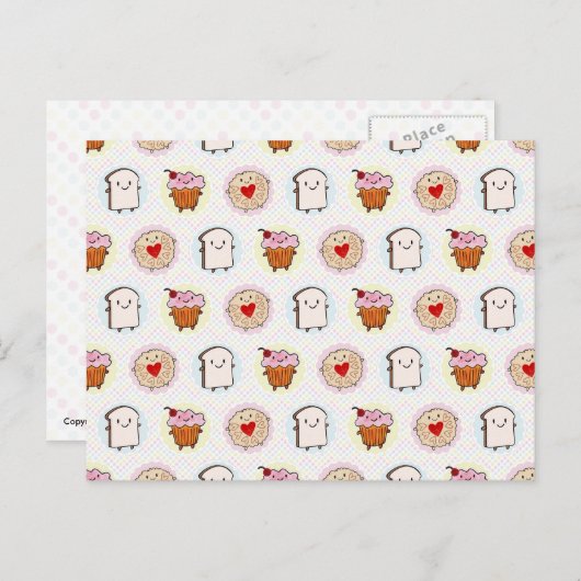 かわいいアフタヌーンティー ポストカード (正面/裏面)