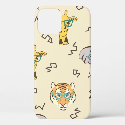 かわいいアフリカの動物とシームレスなパターン：ギラフ Case-Mate iPhoneケース (裏面)