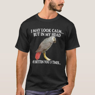 かわいいアフリカの灰色が落ち着いて見えるTシャツ Tシャツ