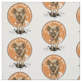 かわいいアフリカの野犬 ファブリック (見本)