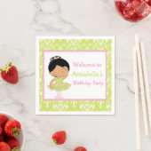 かわいいアフリカンバレリーナ誕生日 スタンダードカクテルナプキン (インサイチュ)