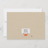 かわいいアフリカ系アメリカ人の人魚の女の子の誕生会 招待状 (裏面)