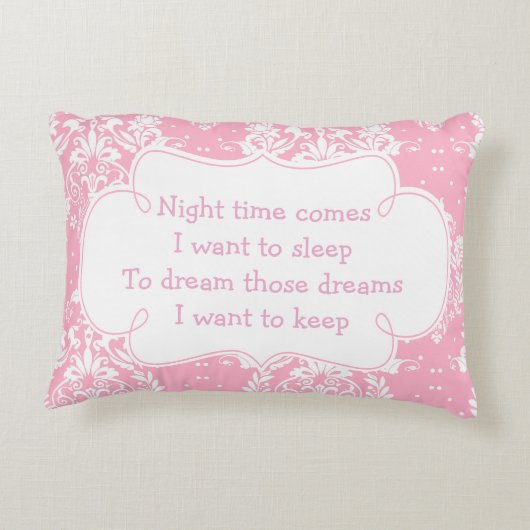 かわいいアフリカ系アメリカ人の女の子が祈るイラストと詩 アクセントクッション (裏面)