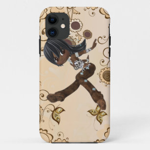 かわいいアフリカ系アメリカ人の女の子のiPhone 5の場合 iPhone 11 ケース