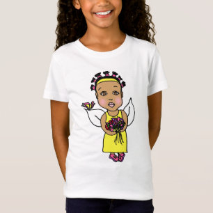 かわいいアフリカ系アメリカ人の妖精のお洒落な民芸 Tシャツ