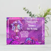 かわいいアフリカ系アメリカ人の妖精の誕生日パーティー 招待状 (スタンド正面)