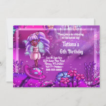 かわいいアフリカ系アメリカ人の妖精の誕生日パーティー