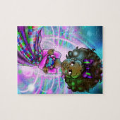 かわいいアフリカ系アメリカ人の少女 ジグソーパズル (横)