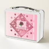 かわいいアフリカ系アメリカ人の少女 メタルランチボックス (裏面)