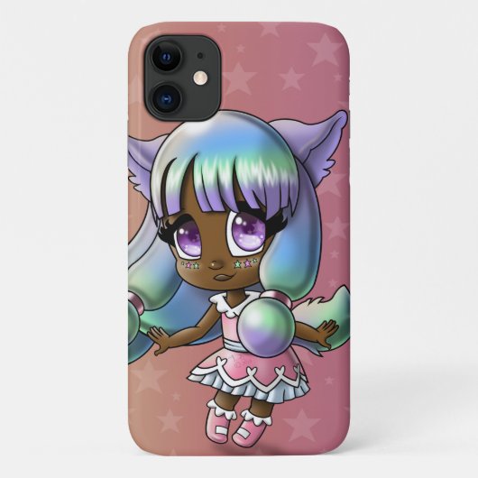 かわいいアフリカ系アメリカ人の少女 Case-Mate iPhoneケース (裏面)