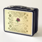 かわいいアフリカ系アメリカ人の少年 メタルランチボックス (裏面)