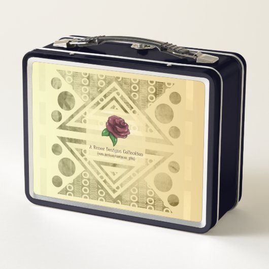 かわいいアフリカ系アメリカ人の少年 メタルランチボックス (裏面)