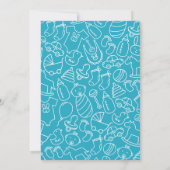 かわいいアフリカ系アメリカ人の男の子のベビーシャワー 招待状 (裏面)