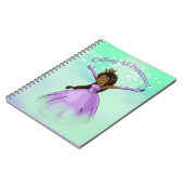 かわいいアフリカ系アメリカ人プリンセス ノートブック (左側)