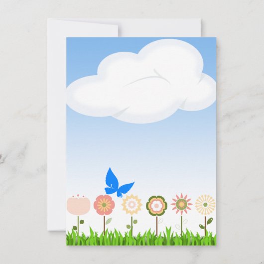 かわいいアフリカ系アメリカ人男の赤ちゃんシャワー招待状 セーブザデート (裏面)