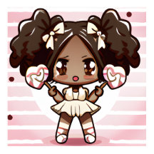 かわいいアフロキャンディーガールポスター