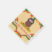 かわいいアフロユニコーンアフリカ系アメリカ人の女の子誕生日 スタンダードカクテルナプキン (角)