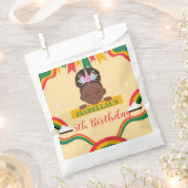 かわいいアフロユニコーンアフリカ系アメリカ人の女の子誕生日 フェイバーバッグ (クリップ留めされた状態)