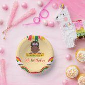 かわいいアフロユニコーンアフリカ系アメリカ人の女の子誕生日 ペーパーボウル (パーティー)