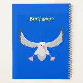 かわいいアホウドリ飛んでいるのイラストレーション プランナー手帳 (裏面)