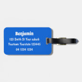 かわいいアホウドリ飛んでいるのイラストレーション ラゲッジタグ (裏面横)