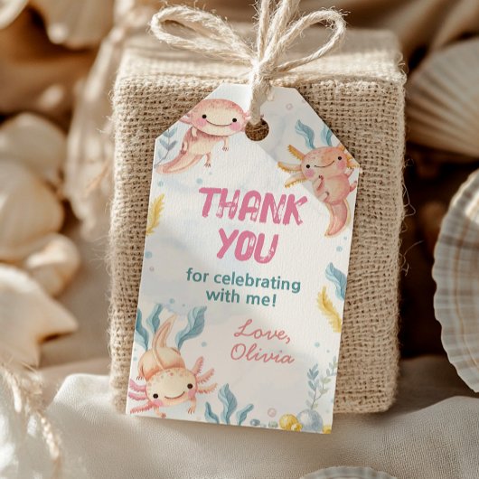 かわいいアホロトルちゃんの誕生日感謝タグ ギフトタグ