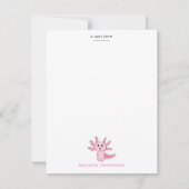 かわいいアホロトル子供用デザイン 女の子 ノートカード (正面)