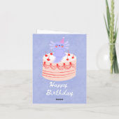 かわいいアホロトル誕生日カード カード (裏面)