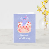 かわいいアホロトル誕生日カード カード (黄色い花)