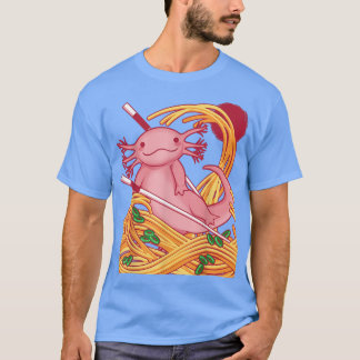 かわいいアホロトル サルアマンダー 食べる 日本のラーメン フォー Tシャツ