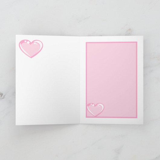 かわいいアホロトル 愛してるよ 折りたたみグリーティングカード カード (内部)