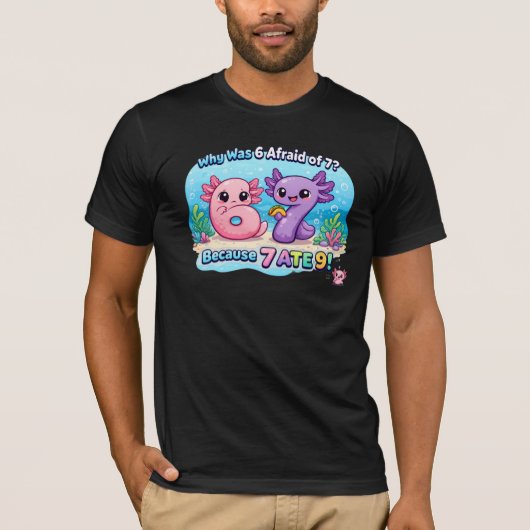かわいいアホロートルの数式パロディ Tシャツ (正面)
