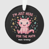 かわいいアホロートル Tシャツ 数学大好き ファニーレトロ オーナメント (正面)