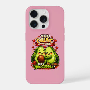 かわいいアボカドのバレンタインラブデザイン, kawaii Love iPhone 15 Proケース