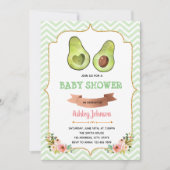かわいいアボカドのパーティーテーマの招待 招待状 (正面)