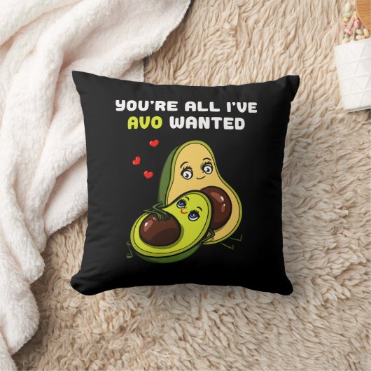 かわいいアボカドのビーガンAvoは冗談がほしいと思いました クッション (ブランケット)