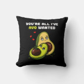 かわいいアボカドのビーガンAvoは冗談がほしいと思いました クッション (正面)