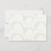 かわいいアボカドのモノグラム水彩デザイン ノートカード (裏面)