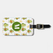 かわいいアボカドのラゲージタグ ラゲッジタグ (正面横)