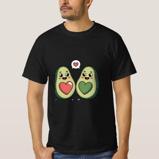 かわいいアボカドの愛 Tシャツ (正面)
