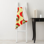 かわいいアボカドの漫画赤いハート シェルパブランケット (インサイチュ)