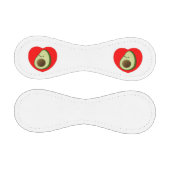 かわいいアボカドの漫画赤いハート 野球ボール (パネル)