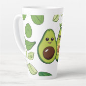かわいいアボカドカップルの電話ケース | かわいいスおもしろいリー カフェラテマグ (左アングル)