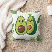 かわいいアボカドカップルの電話ケース | かわいいスおもしろいリー クッション (ブランケット)